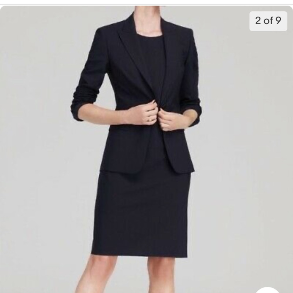 HUGO BOSS | Navy Suit Jacket Shoulder Pads Size 2
